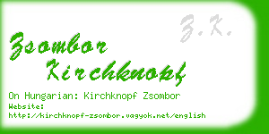 zsombor kirchknopf business card